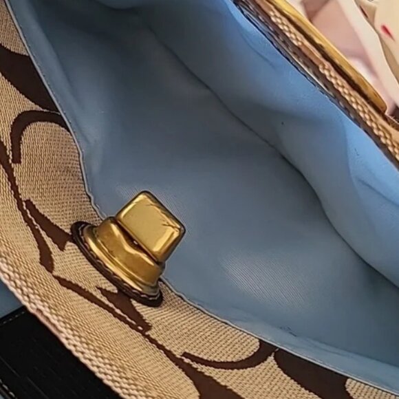 Coach - Monogram C Shopper brown canvas tote - Picture 11 of 16